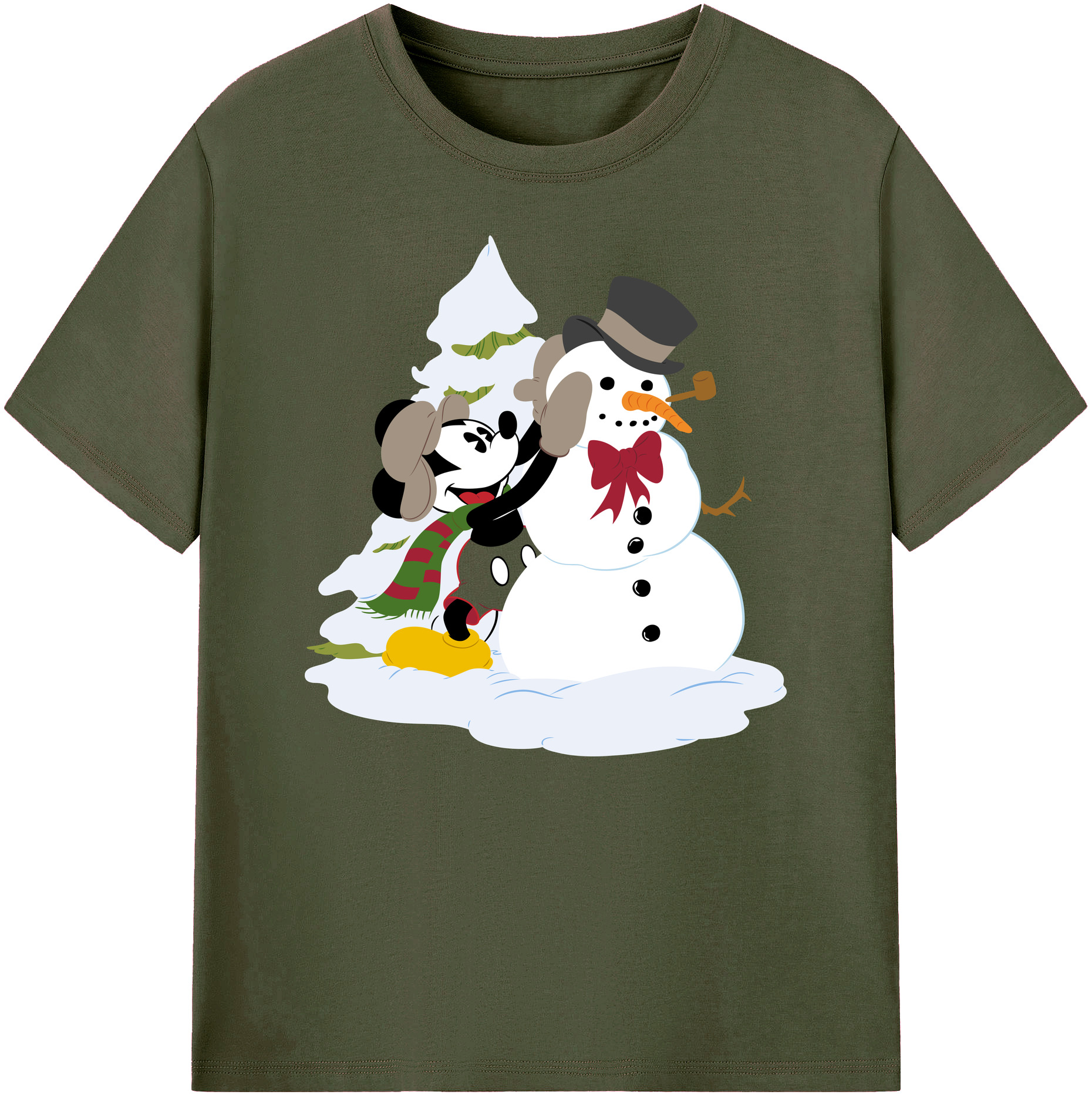 ミッキーマウス Mickey Mouse 綿100％ メンズ半袖Tシャツ｜肌触りやわらか＆通気性